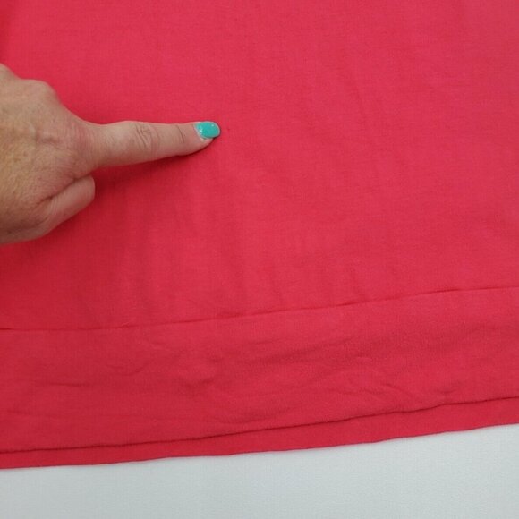 Calvin Klein Womens Pink Chiffon Sheer Detail Panel Contrast Blouse Top Size XL - Picture 15 of 16